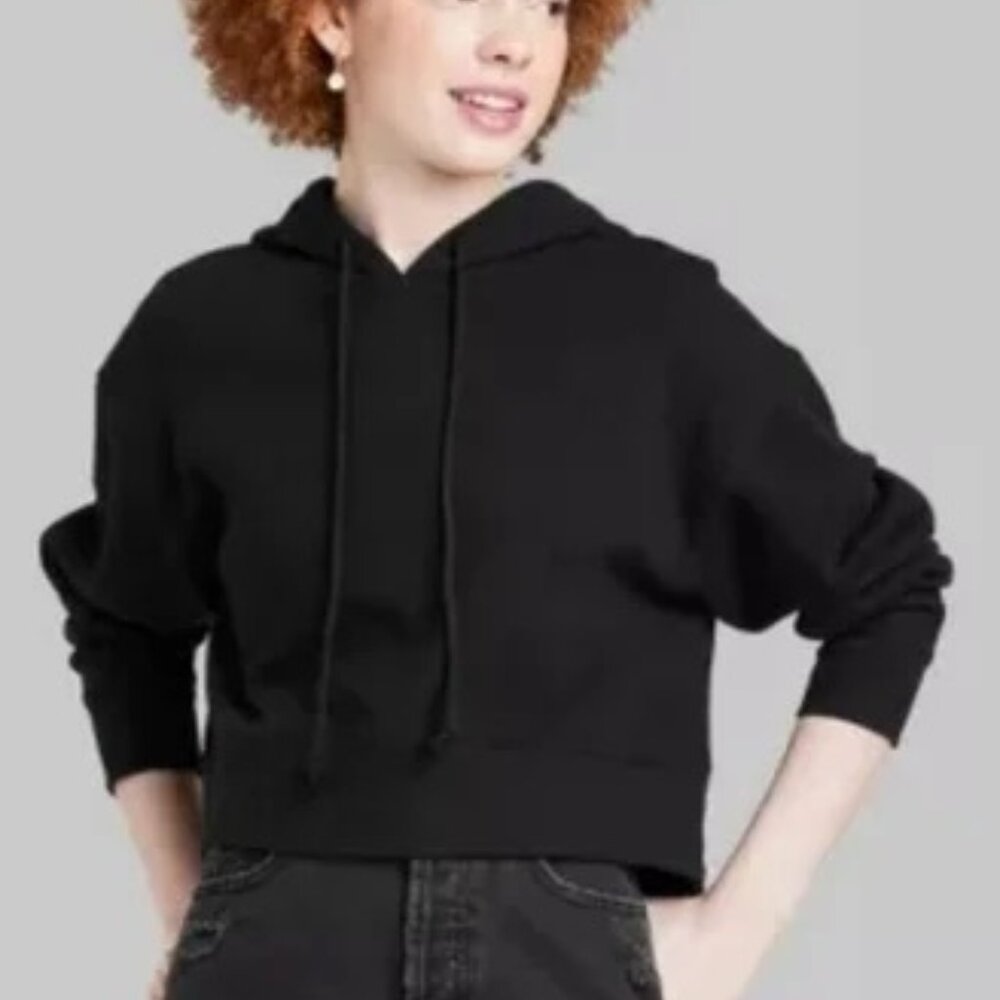 Wild Fable Black Drawstring Hoodie